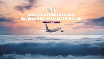 INVEST  INVESTOR  OR PRESE  PRESENT  NTATION  TION  REVISED  REVISED RECAPIT  RECAPITALI  ALIZA