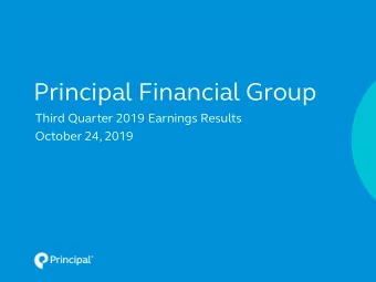 Principal Financial Group  Third Quarter 2019 Earnings Results  October 24, 2019  Posted on PFG