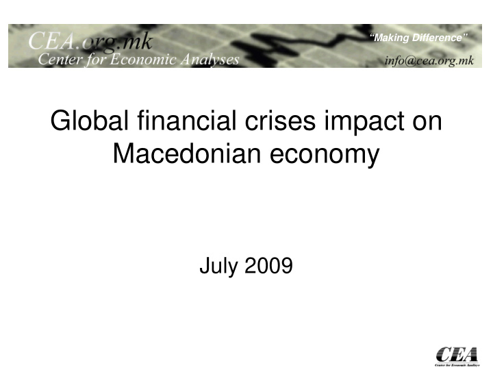global financial crises impact on macedonian economy