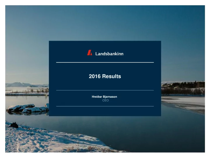 2016 results