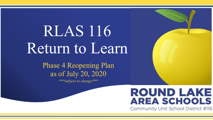rlas 116 return to learn
