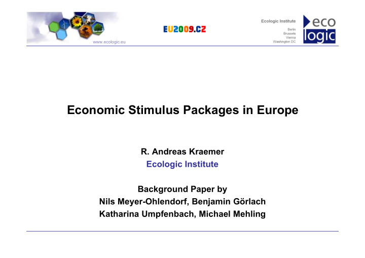 economic stimulus packages in europe