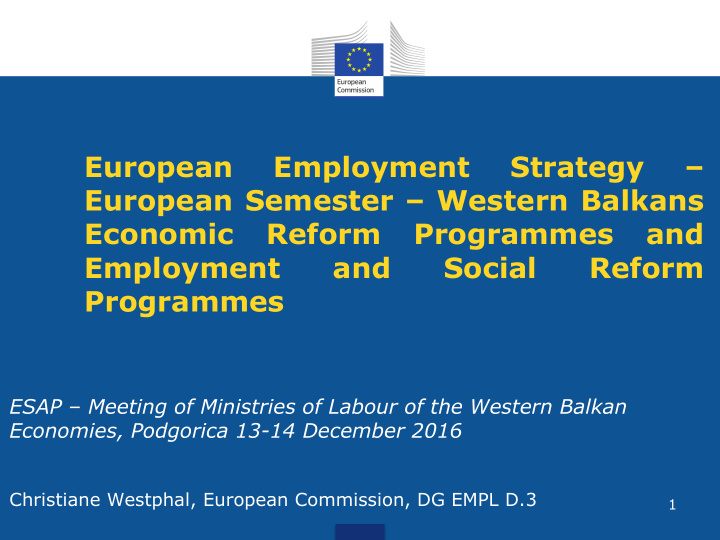 esap meeting of ministries of labour of the western