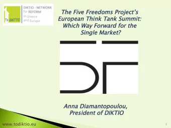 .  www.todiktio.eu  1  BORDER Controls?  .  www.todiktio.eu  2 ! A revolutionary element of the SEA