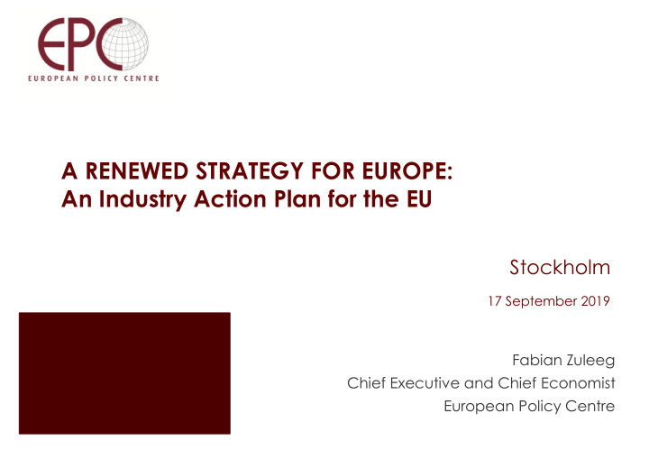 an industry action plan for the eu