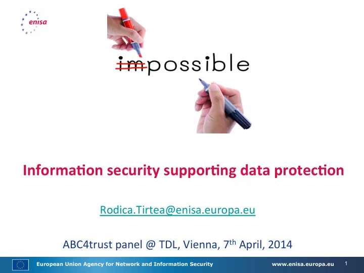 informa on security suppor ng data protec on