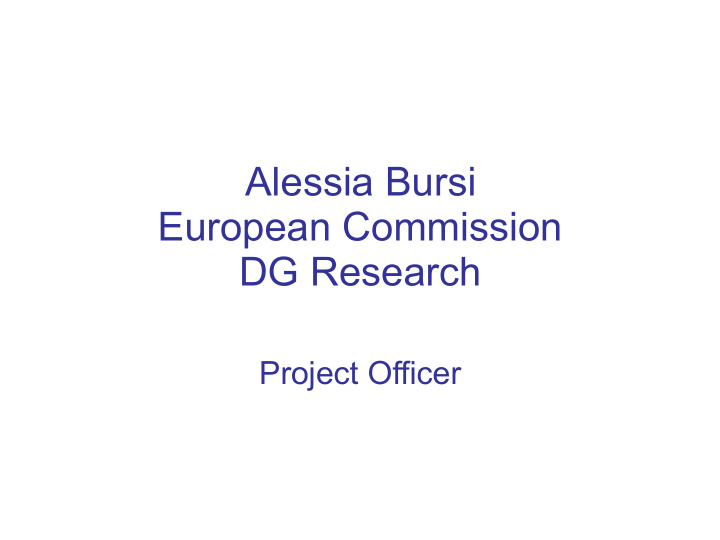 alessia bursi european commission dg research