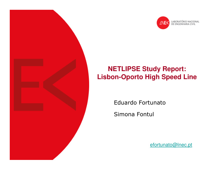 netlipse study report lisbon oporto high speed line