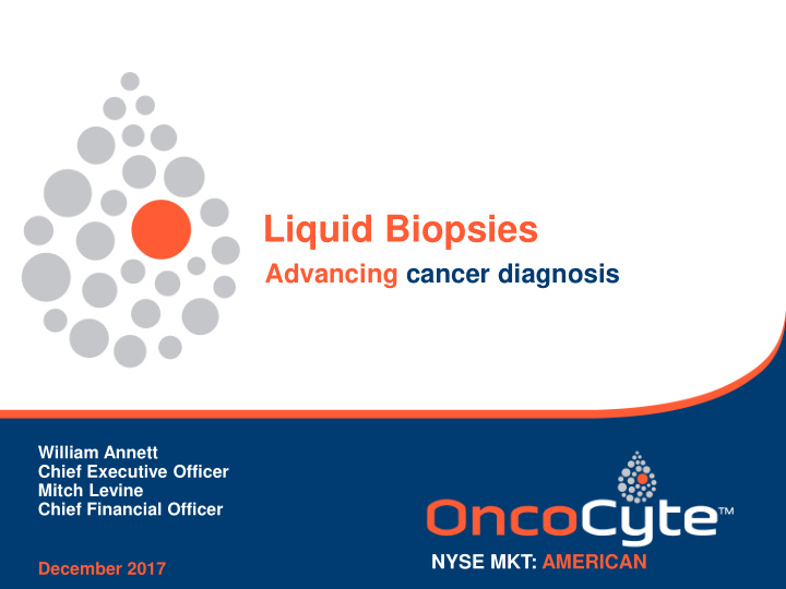 liquid biopsies