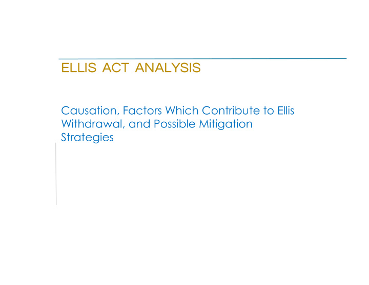 ellis act analysis