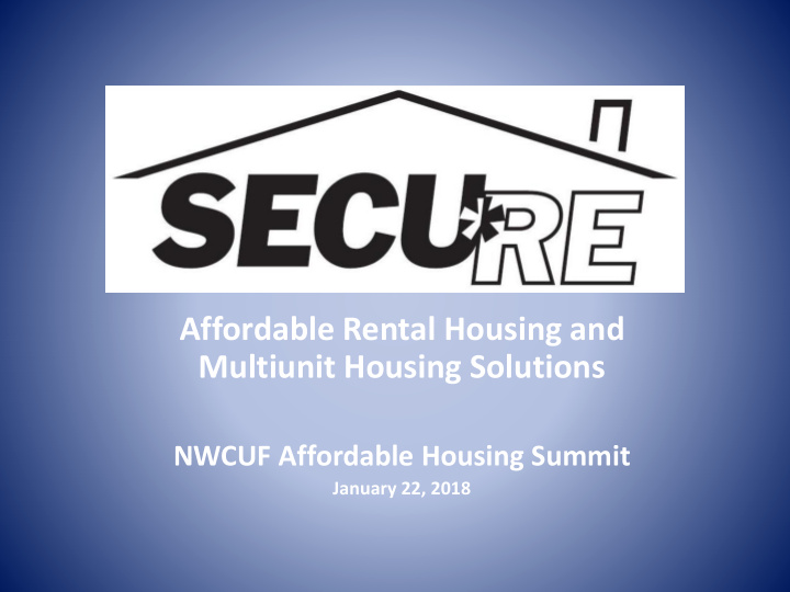 affordable rental housing and