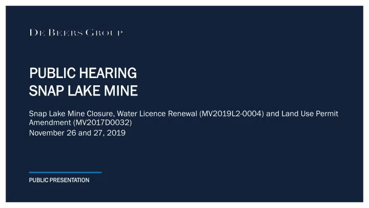 pu publ blic ic hearing earing