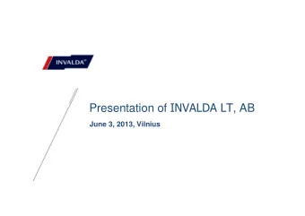 Presentation of   , AB  June 3, 2013, Vilnius