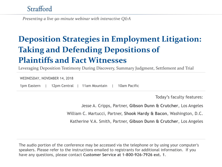 deposition strategies in employment litigation taking and