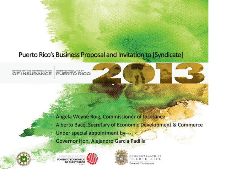 puerto rico s business proposal and invitation to