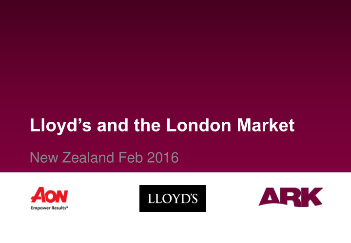 lloyd s and the london market