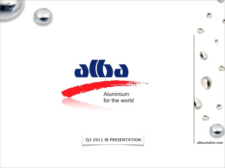 aluminium for the world