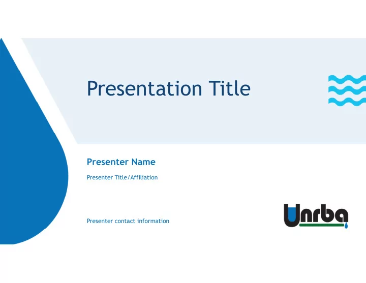 presentation title