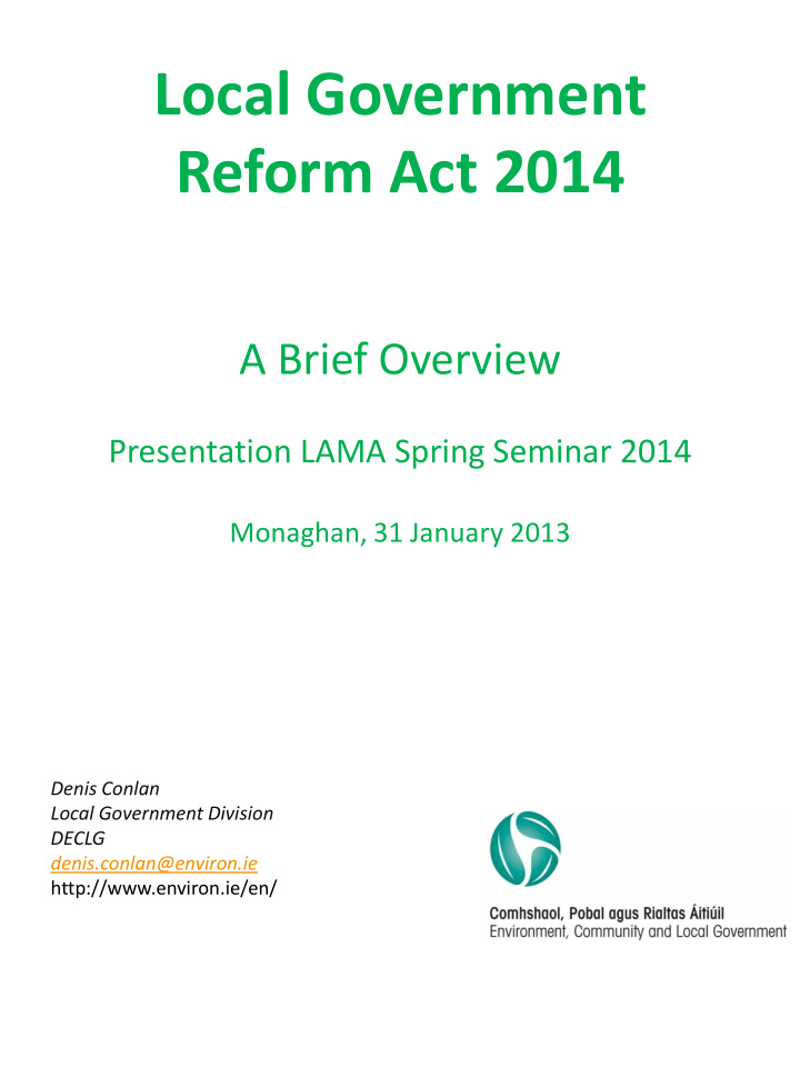 local government reform act 2014