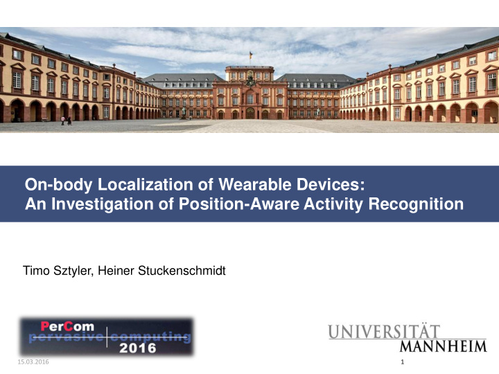 on body localization of wearable devices