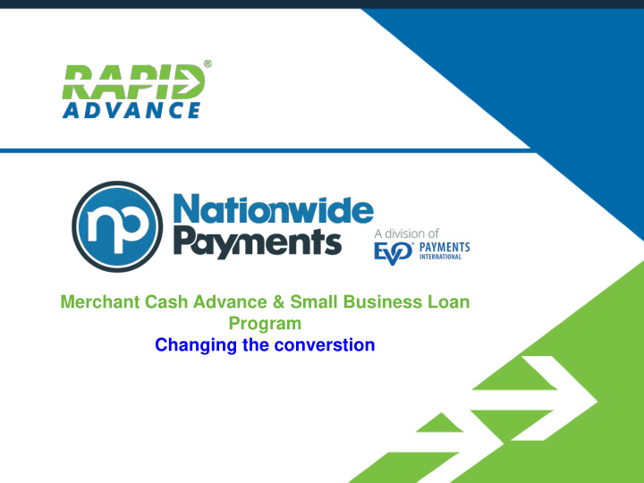 merchant cash advance small business loan program