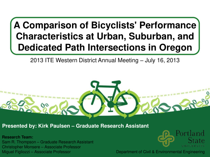 characteristics at urban suburban and