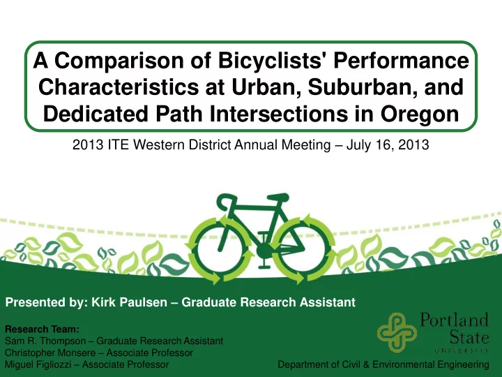 characteristics at urban suburban and