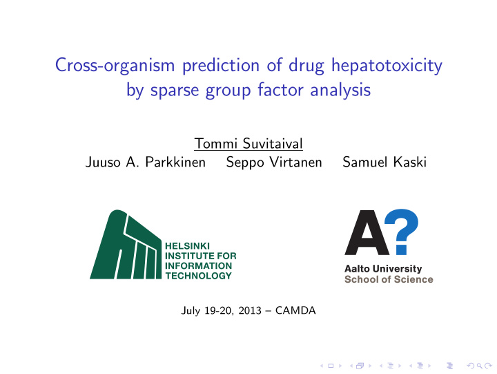cross organism prediction of drug hepatotoxicity by