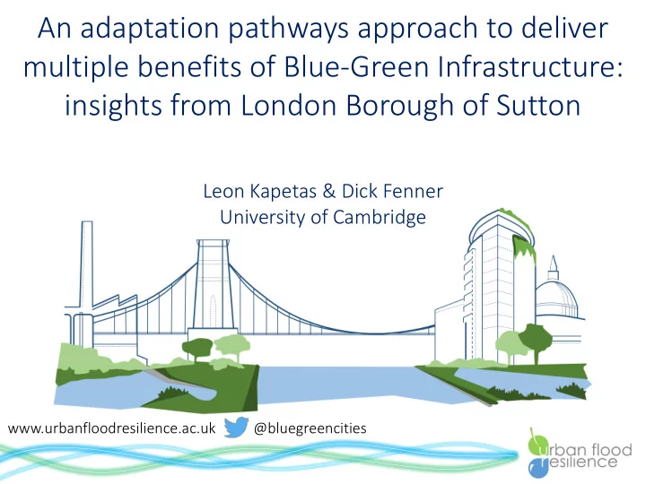 multiple benefits of blue green infrastructure