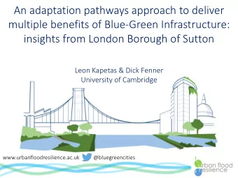 multiple benefits of Blue-Green Infrastructure:  insights from London Borough of Sutton  Leon