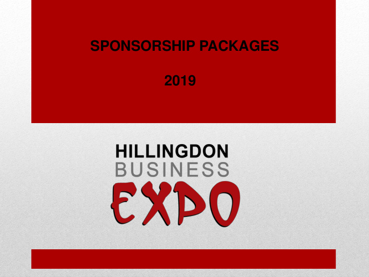 sponsorship packages