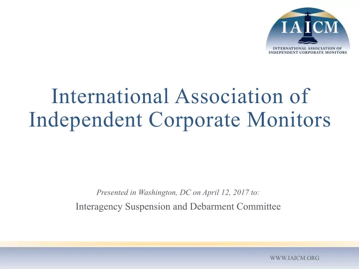 international association of independent corporate