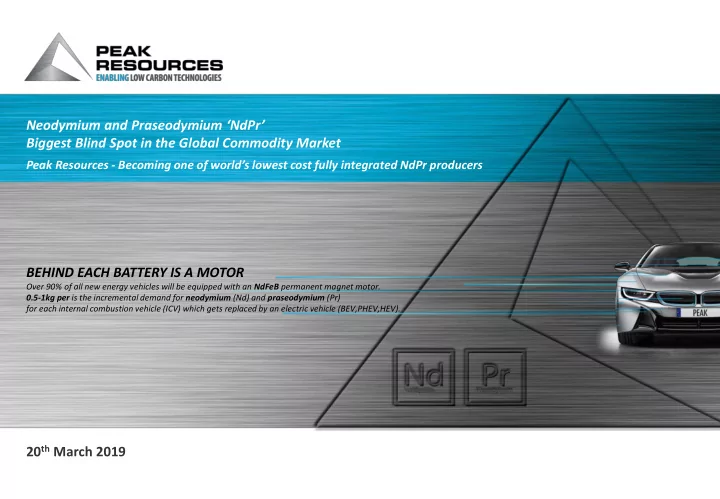 neodymium and praseodymium ndpr biggest blind spot in the