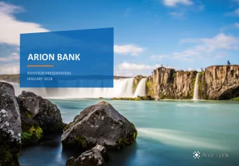 ARION BANK  INVESTOR PRESENTATION  JANUARY 2018  Overview  1  Strong Economy  2  Leading Universal