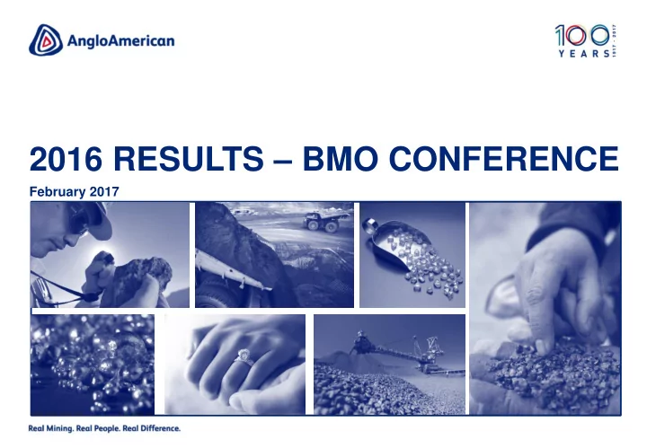 2016 results bmo conference