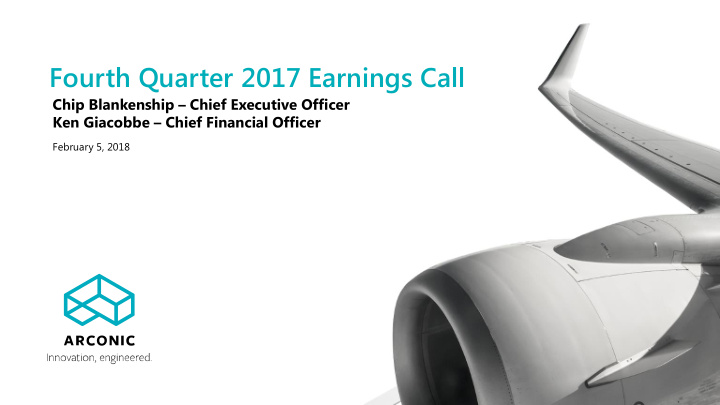 fourth quarter 2017 earnings call