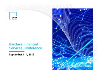Barclays Financial  Services Conference