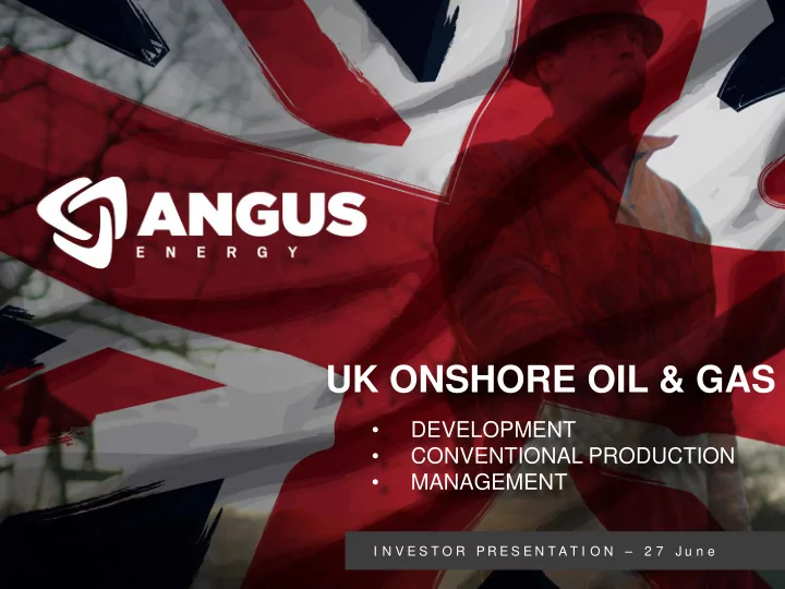 uk onshore oil gas
