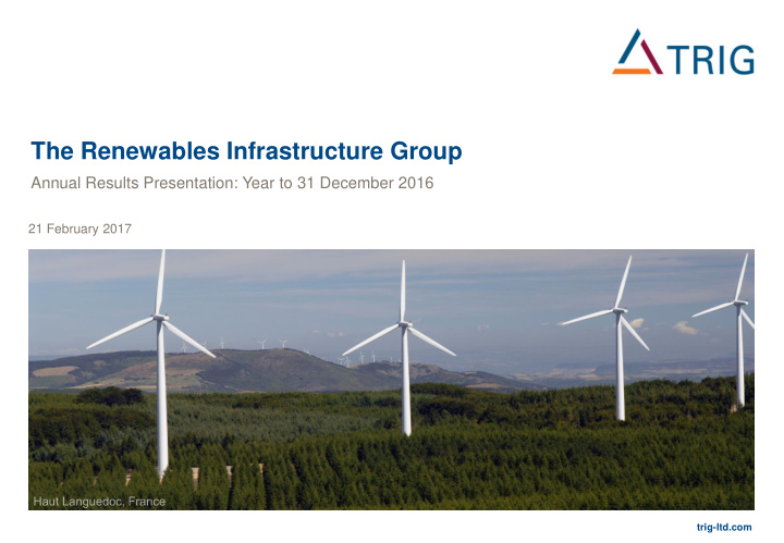 the renewables infrastructure group