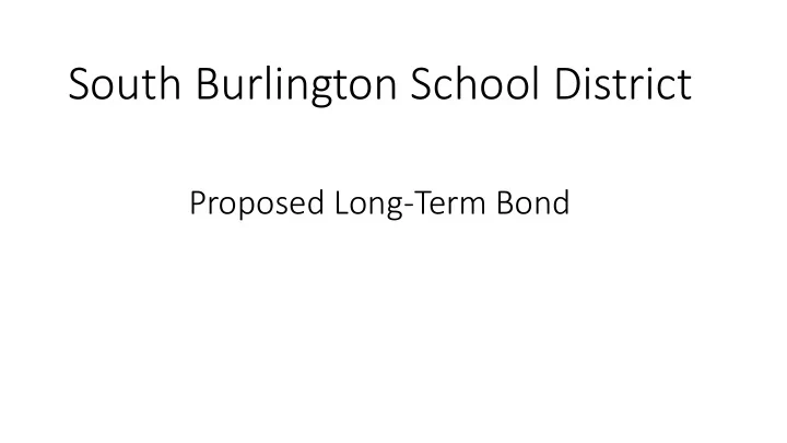 south burlington school district