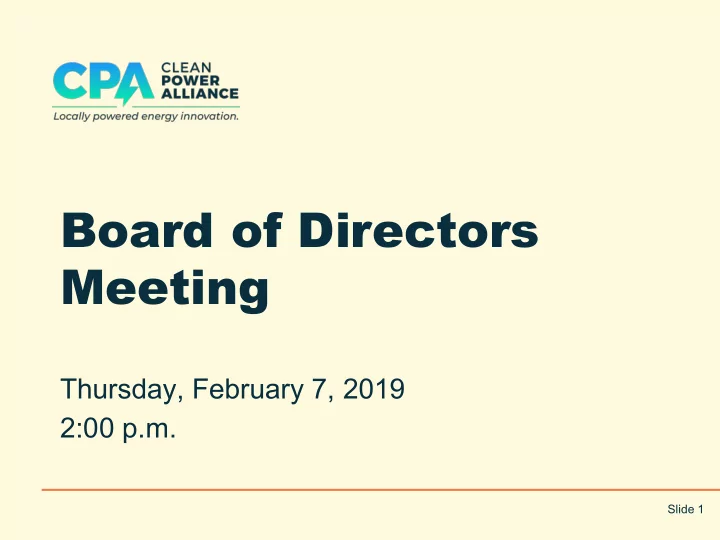 board of directors meeting