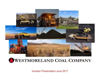 Investor Presentation June 2017  Safe Harbor  This presentation contains forward-looking