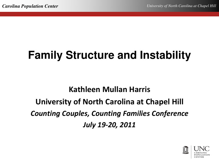 family structure and instability