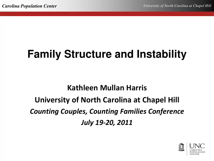 family structure and instability