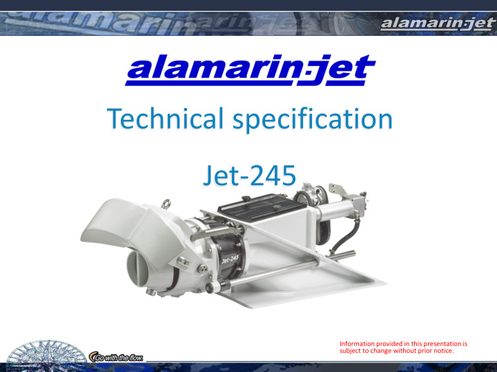 technical specification jet 245