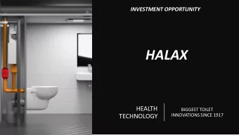 HALAX  HEALTH  BIGGEST TOILET  TECHNOLOGY  INNOVATIONS SINCE 1917  HALAX OY FINLAND  THE BIGGEST