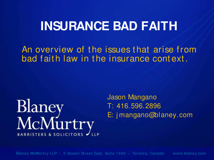 insurance bad faith