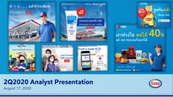 2Q2020 Analyst Presentation  August 17, 2020  Disclaimer  The information contained in this