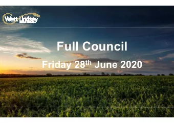 Full Council Friday 28 th June 2020  Covid 19  Operational Impact  Summary Analysis   Refuse