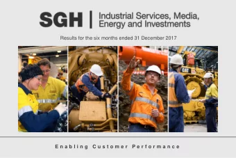 E n a b l i n g  C u s t o m e r  P e r f o r m a n c e  Group Overview | Disclaimer  Basis of